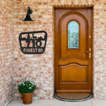 Park Sign Deer Address Wall Sign - Image 8