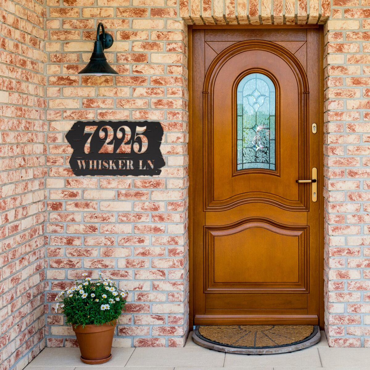 Rustic Metal Address Sign – Personalized House Number - Image 8