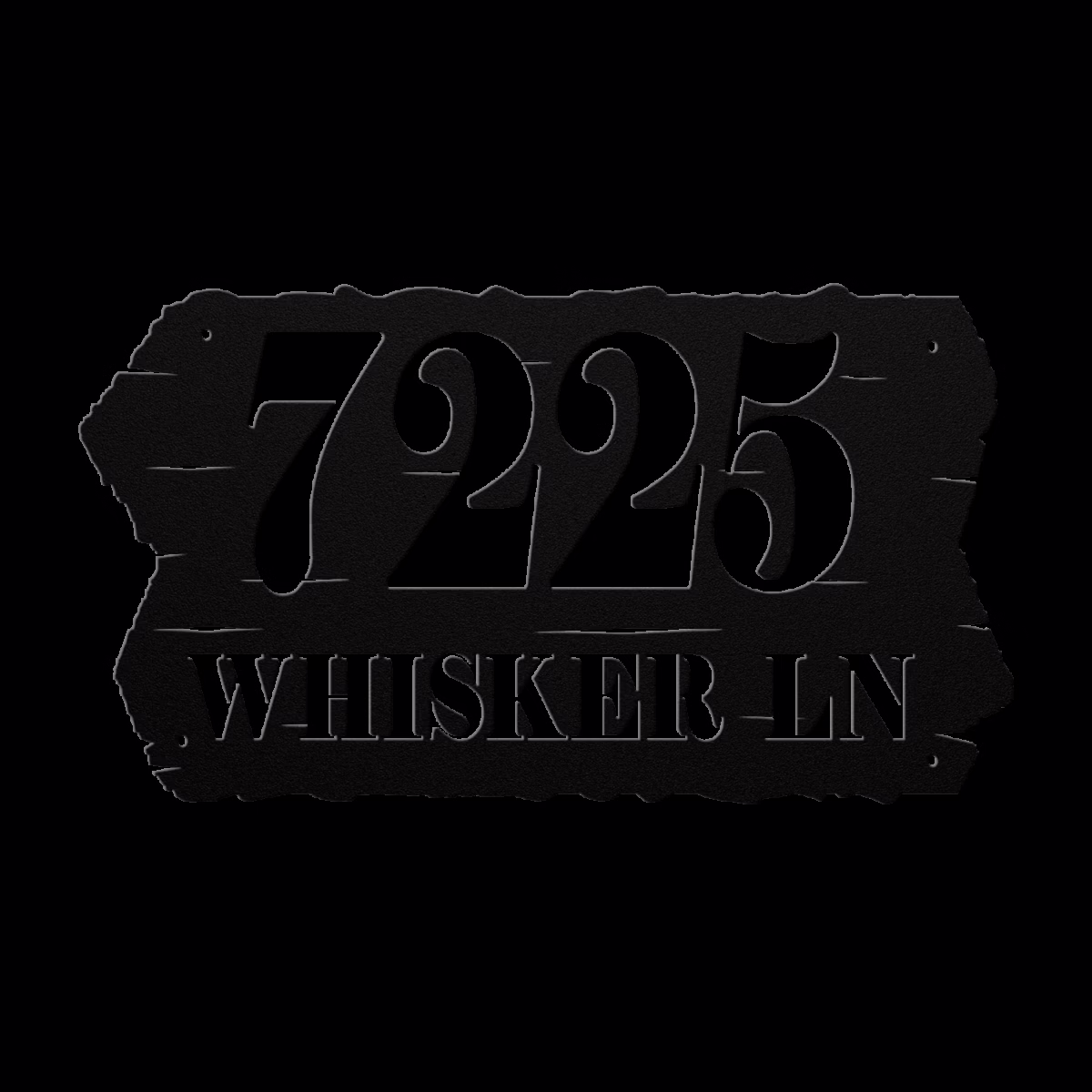 Rustic Metal Wall Address Sign