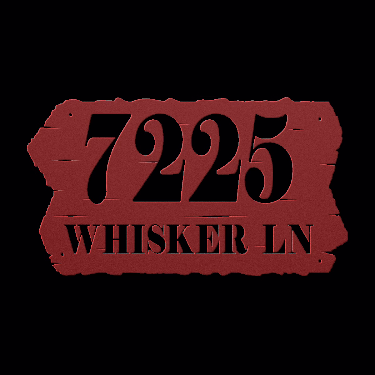 Rustic Metal Address Sign – Personalized House Number - Image 4