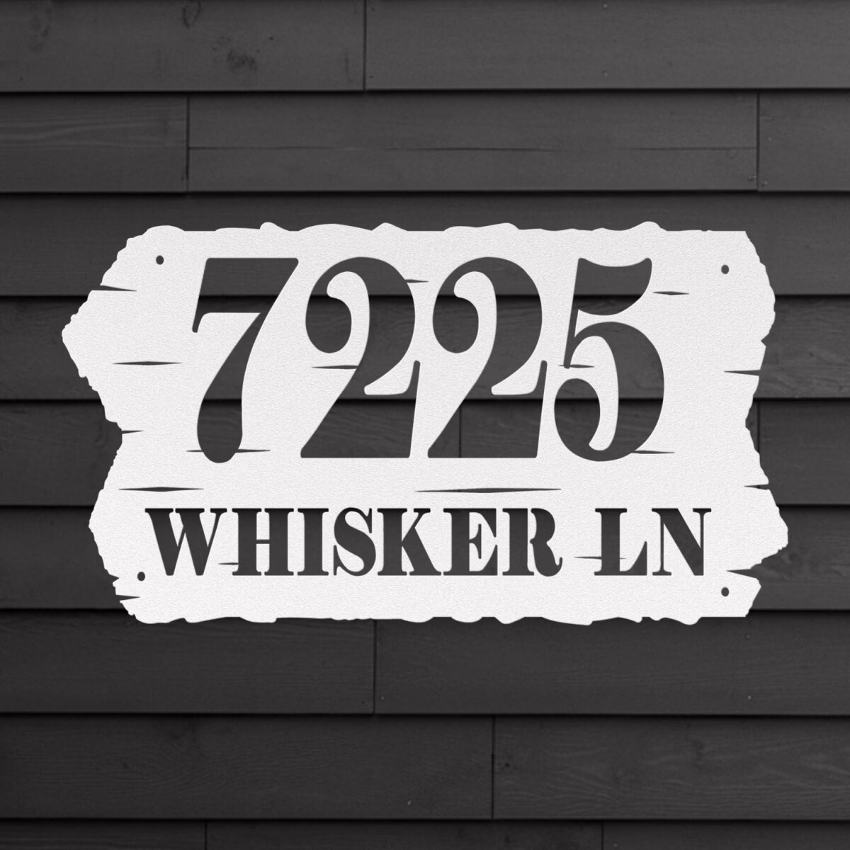 Rustic Metal Address Sign – Personalized House Number - Image 6