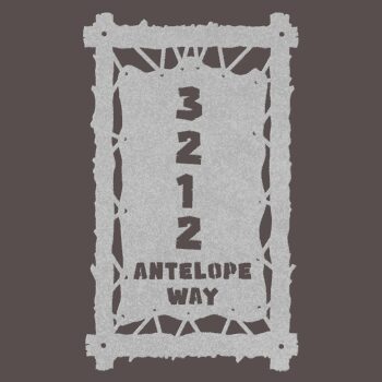 Metal Home Address Signs - Vertical Stretched Hide - Image 7