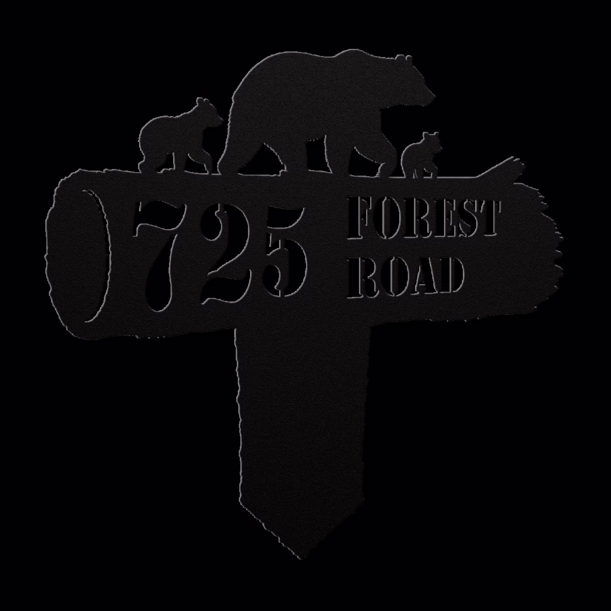 rustic metal yard address sign