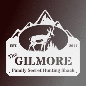 Charming Custom Hanging Metal Sign-Oval With Antelope - Image 6