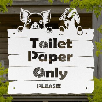 Rustic Humorous Metal Hanging Farm Sign - Image 9