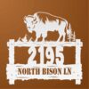 Custom Bison Metal Wall Address Sign - Image 4