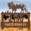 Bison Metal Address Sign