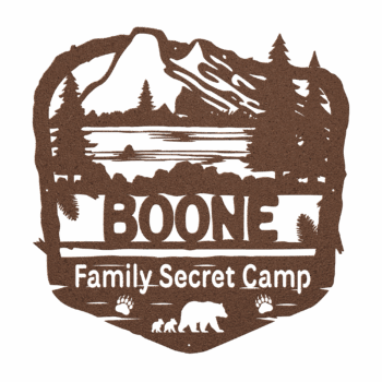 Rustic Bear Metal Cabin Sign – Mama Bear with Cubs Design - Image 2