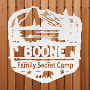 Rustic Bear Metal Cabin Sign – Mama Bear with Cubs Design - Image 5