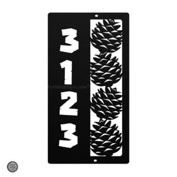 Pinecone Address Sign-Vertical