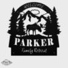 Wildlife Arched Metal Sign with Moose silhouette