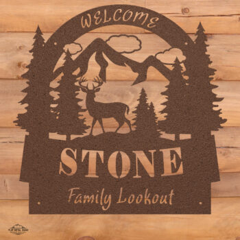 Arched Buck Welcome Sign - Standing Buck - Image 2