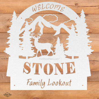 Arched Buck Welcome Sign - Standing Buck - Image 5