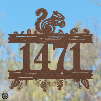Chipmunk Address Sign – Wild Steel™ Gathering Series - Image 2