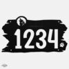 rustic wolf address sign custom numbers