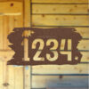 rustic bear house number plaque cabin décor