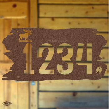 metal moose address plaque lodge décor