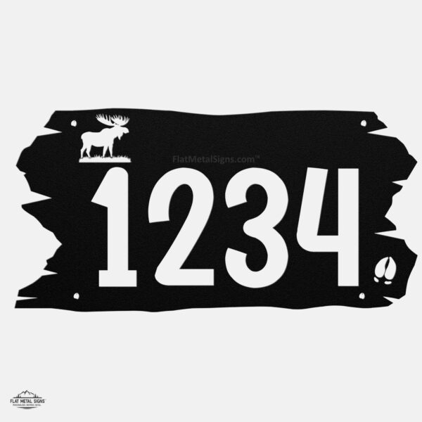 rustic moose address sign