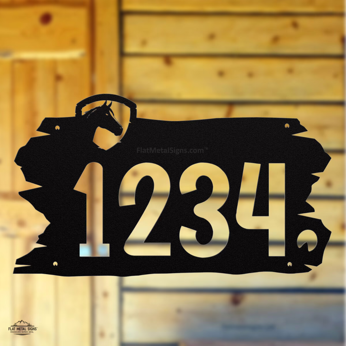 Rustic Horse Address Sign – Custom Metal House Number Plaque for Ranches & Country Homes - Image 3