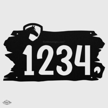 Rustic Horse Address Sign – Custom Metal House Number Plaque for Ranches & Country Homes - Image 2