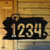 Custom loon metal yard sign with numbers