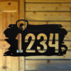 Custom loon metal yard sign with numbers