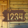 Rustic loon silhouette address plaque for lake house
