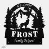 Rustic Wolf Welcome Sign