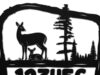 Deer silhouette metal address plaque outdoor use