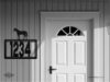 Personalized Metal House Number Sign with Horse Accent - Image 2