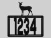 Personalized Metal House Number Sign With Doe Accent